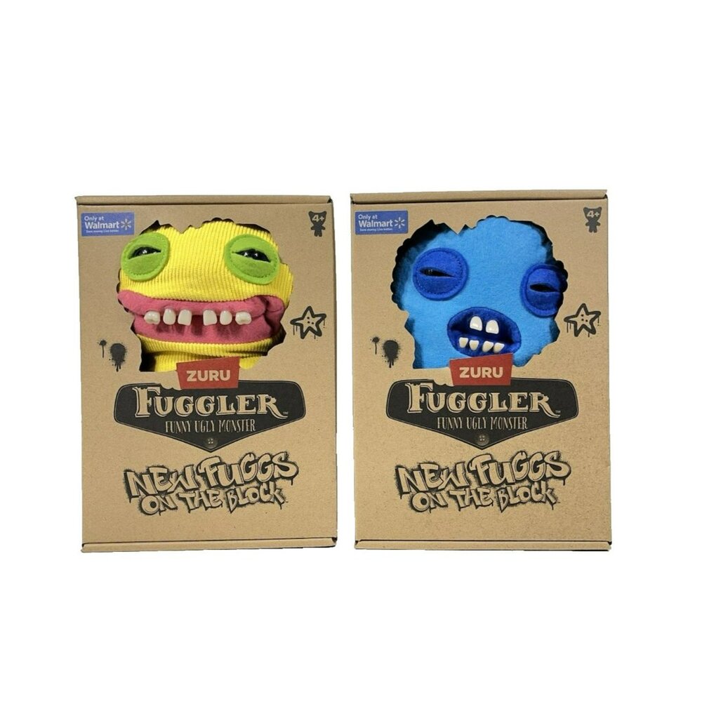 Fuggler New Fuggs On The Block 9" SMILEY O'RILEY & COD FATHER Plush Bundle 2Pk